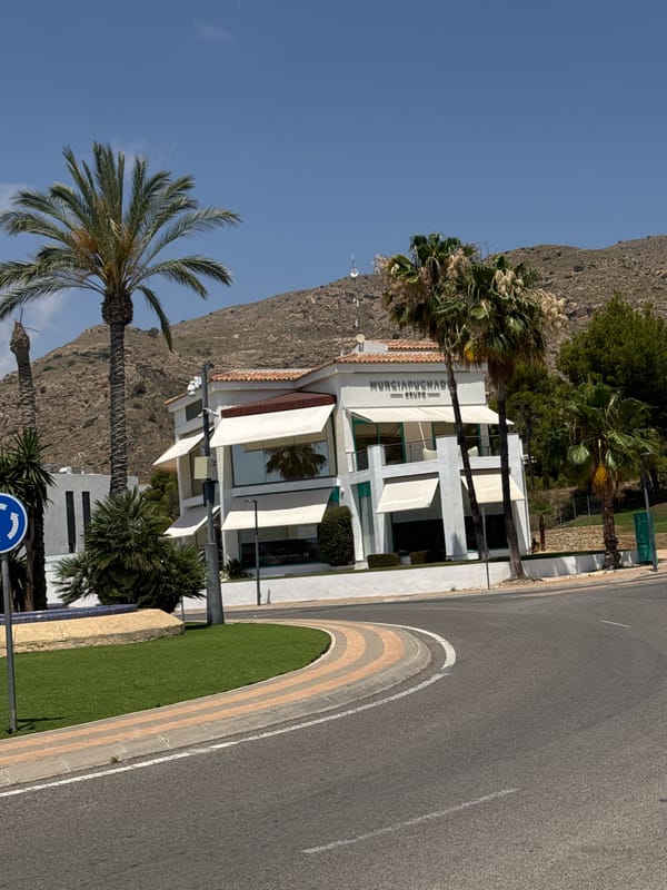 Sunny streets and coastline views around Finestrat, Spain