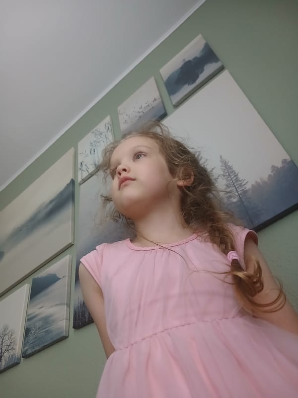 Child plays indoors during heavy flooding in Yekaterinburg