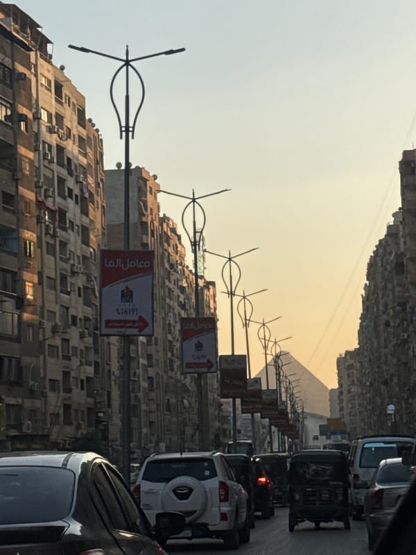 Everyday street scene documented in Giza, Egypt