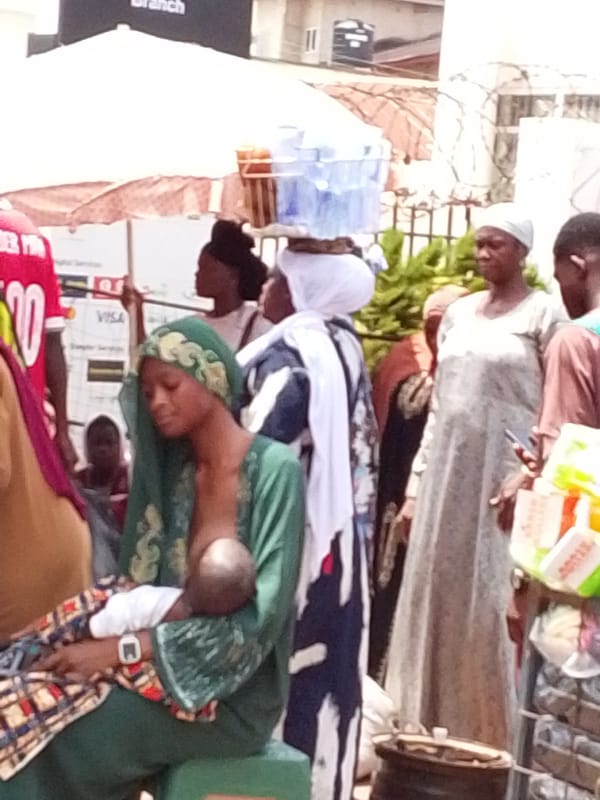 Daily street life documented in Tamale Ghana marketplace area
