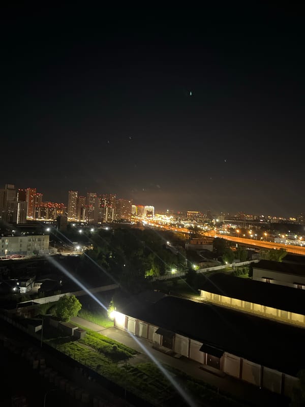 Moscow residential fringe at night, towers and construction zones