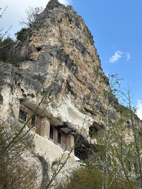 Rock-hewn monastery documented at Basarbovo cliff face, Bulgaria