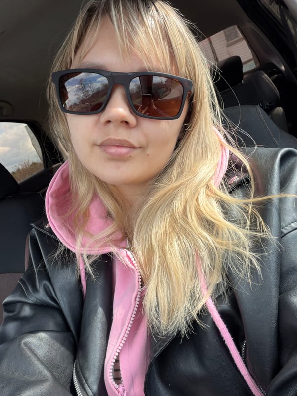 Personal selfies and pet moments captured during morning hour