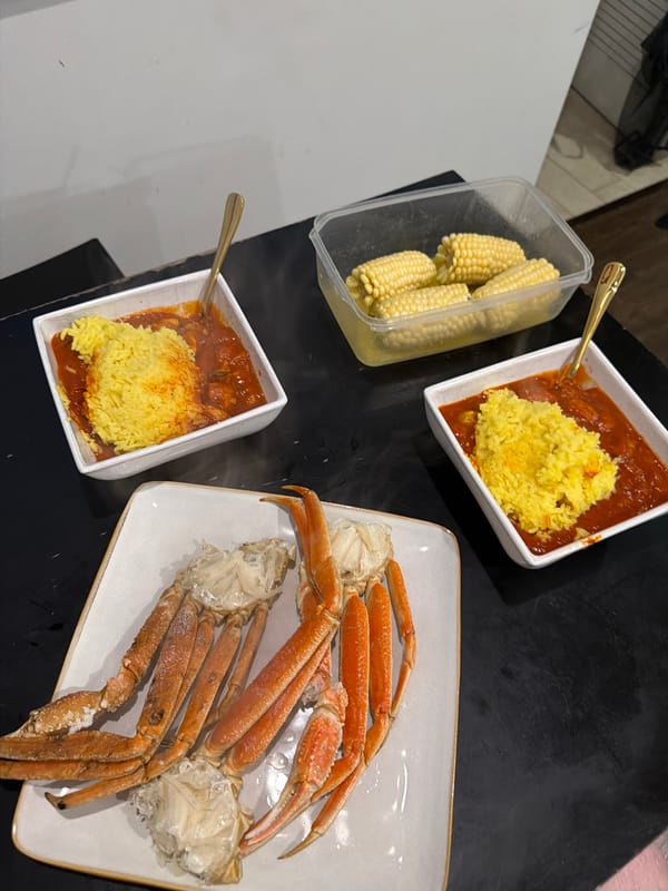 Late night meal and sleeping cat documented in Los Angeles