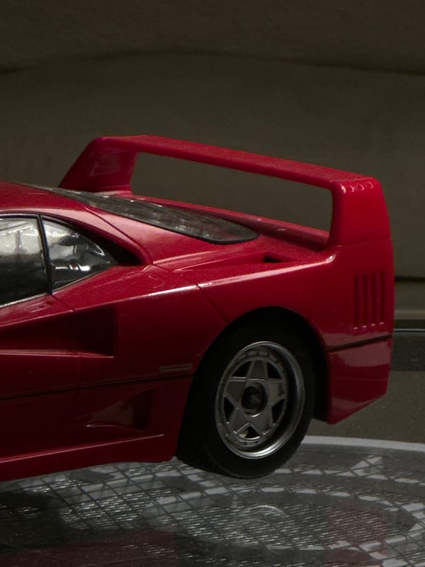 Ferrari F40 toy car photographed in Milan