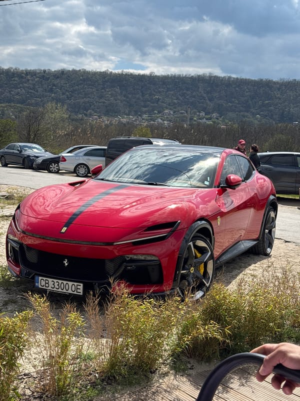 Red Ferrari spotted in coastal Varna, Bulgaria