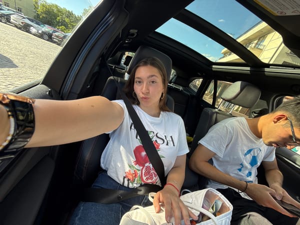 Car selfie session in Sofia, multiple angles, sunny afternoon