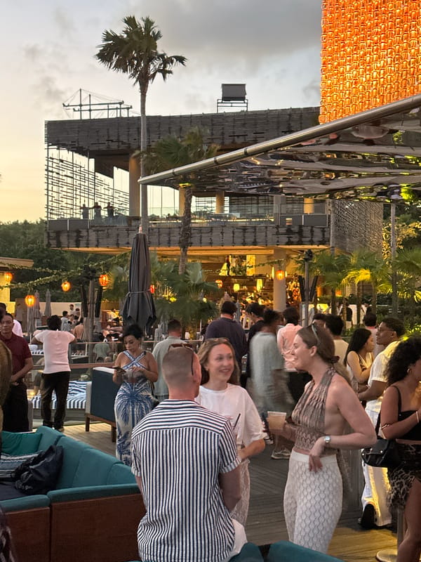 Busy outdoor bar scene documented in Kuta Selatan