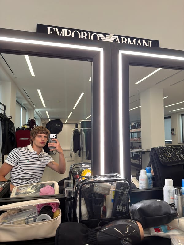 Young man documented at multiple Milan locations over 20 minutes