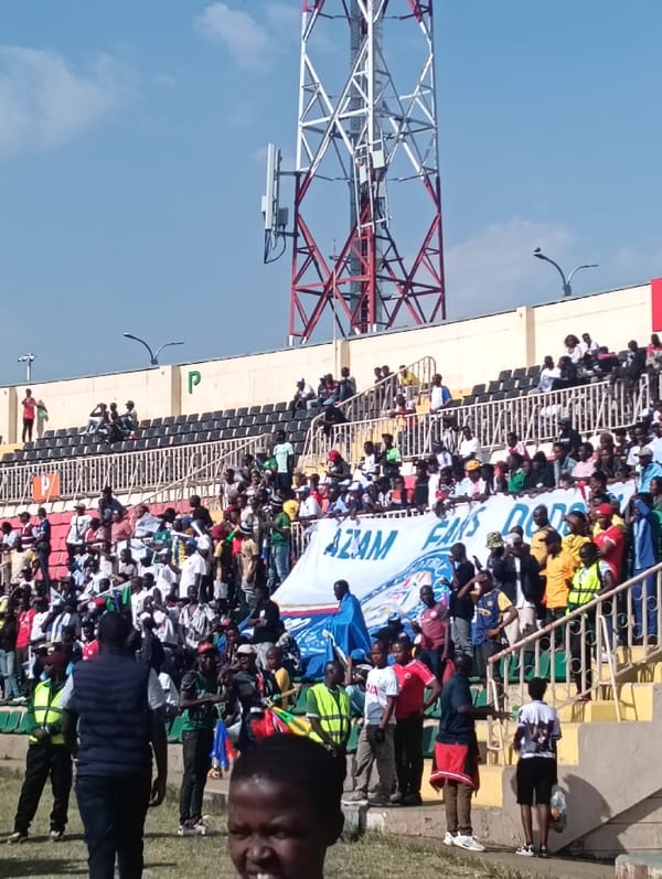 Soccer match at Nairobi stadium features injuries, crowd celebrations