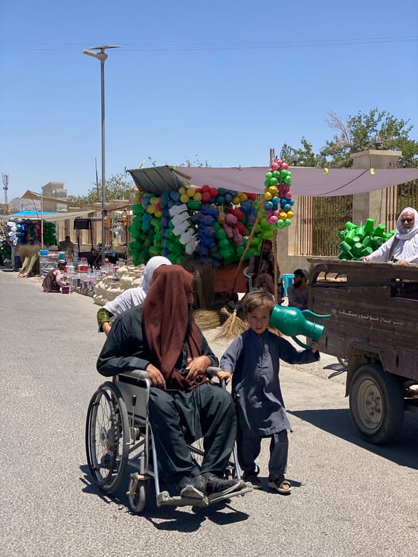 Everyday street movement in Kandahar, Afghanistan