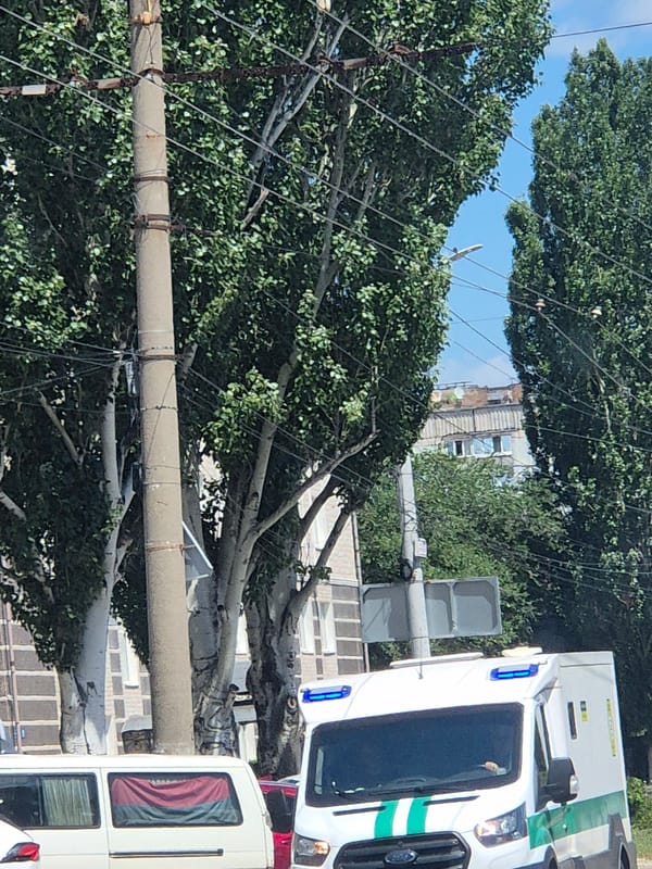 Everyday traffic and city life in Kropyvnytskyi, Ukraine