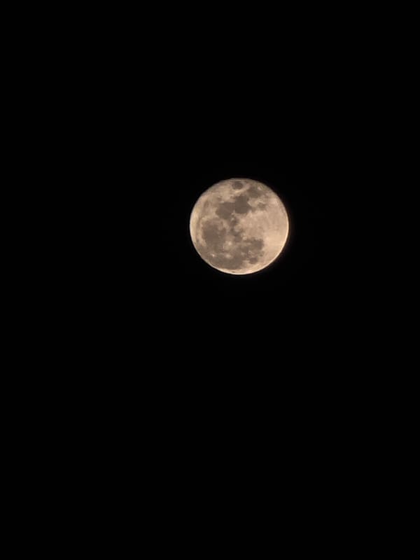 Full moon with visible surface features observed over Ensenada