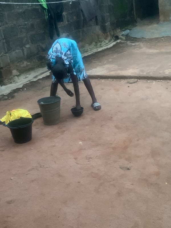 Portraits and backyard chores on a Shagamu afternoon