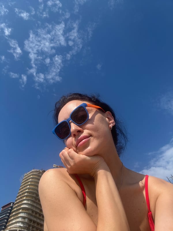 Lazy afternoon on Batumi's pebble beach, selfies and sea views