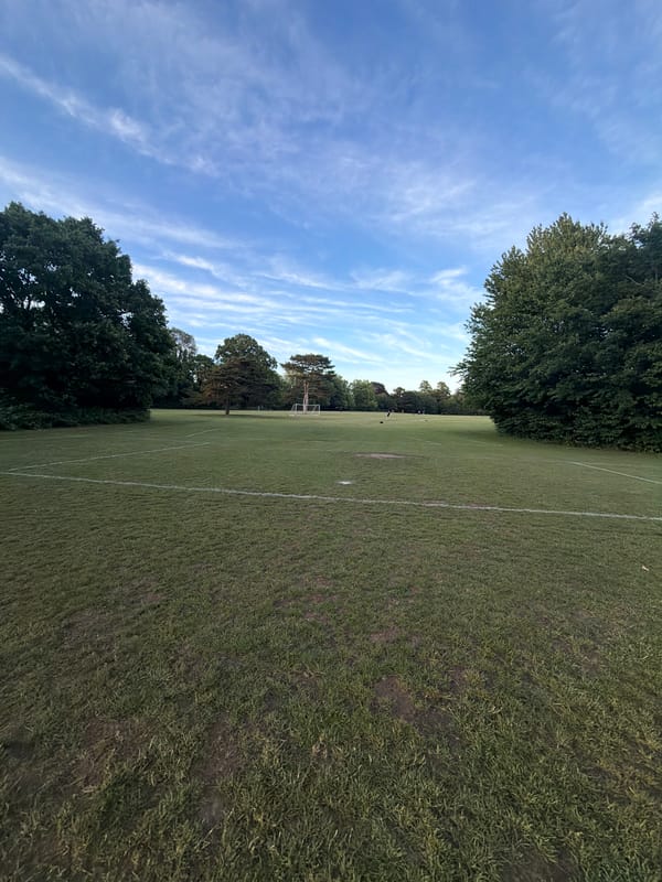 Afternoon activities documented at Maidstone sports field and indoors