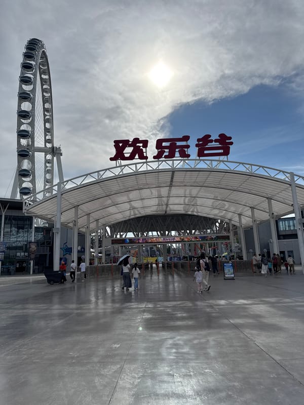 Morning at Chaoyang's Joyful Air Ferris wheel, Beijing