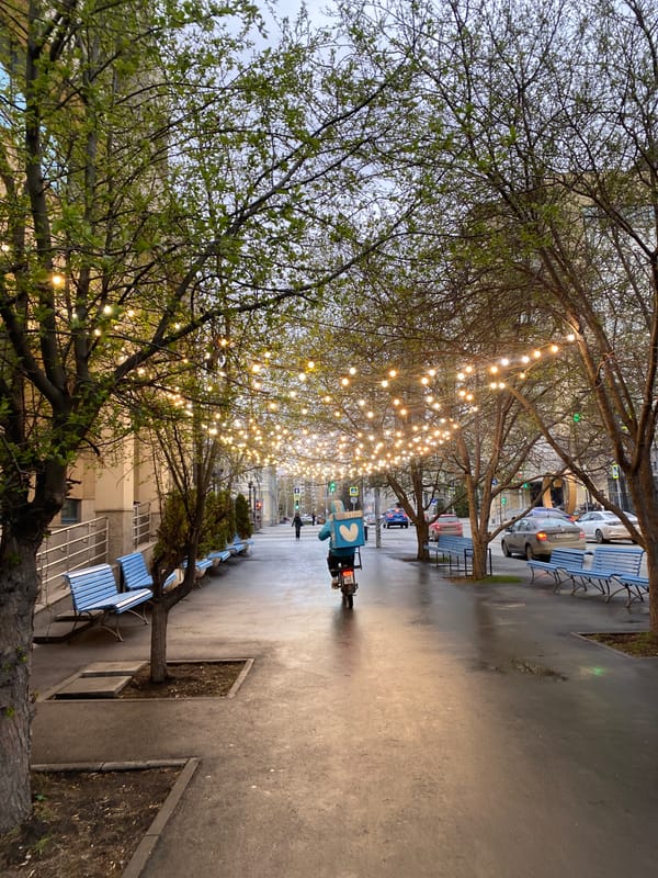 Post-rain street scenes documented in Yekaterinburg