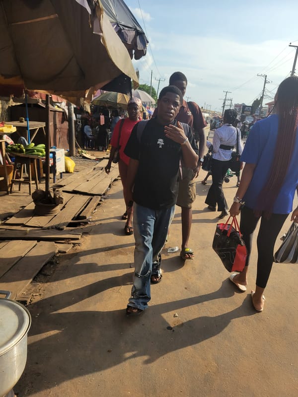 Everyday street and market activity in Egbagu, Nigeria