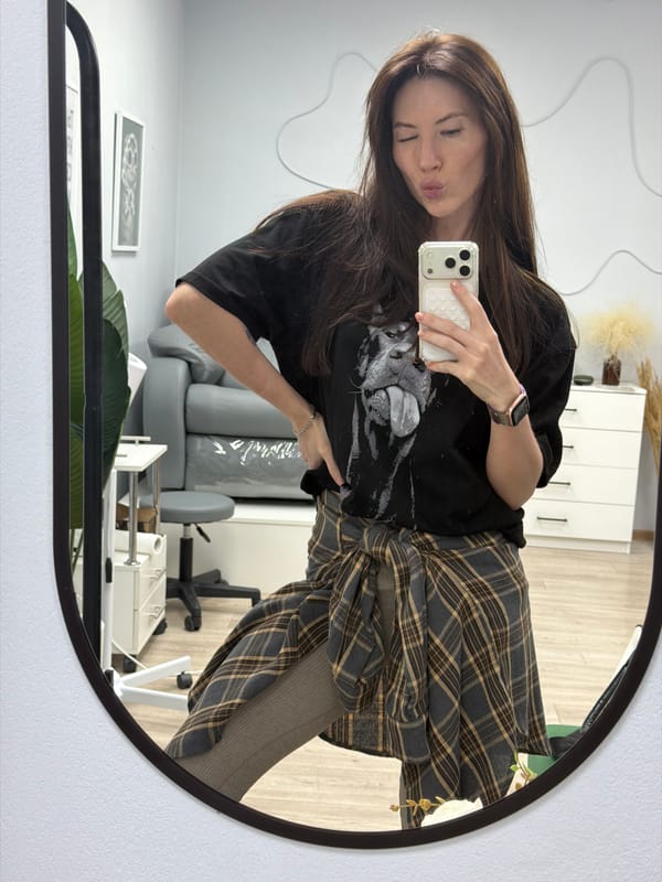 Woman takes multiple selfies in Perm, Russia Friday morning