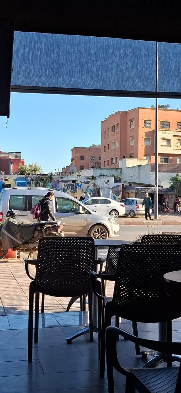 Cafe moment captured in Deroua, Morocco