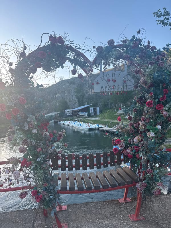 Spring riverside scene documented in Lukovit, Bulgaria