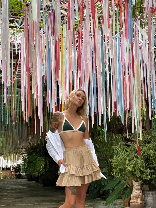 Tourist photo session at decorated outdoor venue in Vietnam