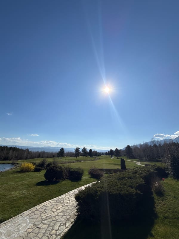 Sunny morning landscape captured in Razlog, Bulgaria