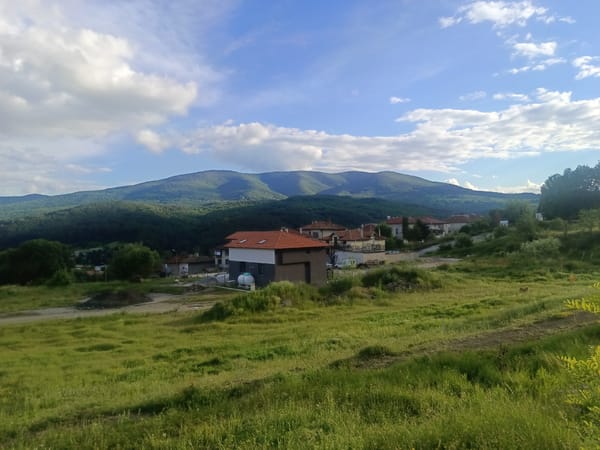 Rural roads and meadows in Kotel, Bulgaria