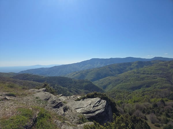 Morning mountain views photographed near Yavrovo, Bulgaria