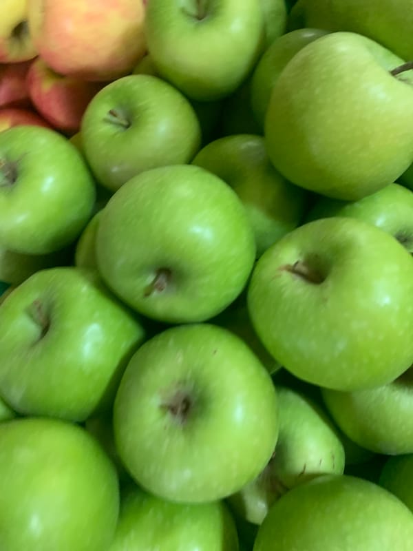 Fresh produce and prepared food overhead shots collection