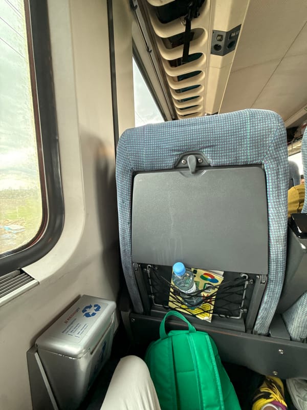 Passenger documents public transport interior in Himberg, Austria