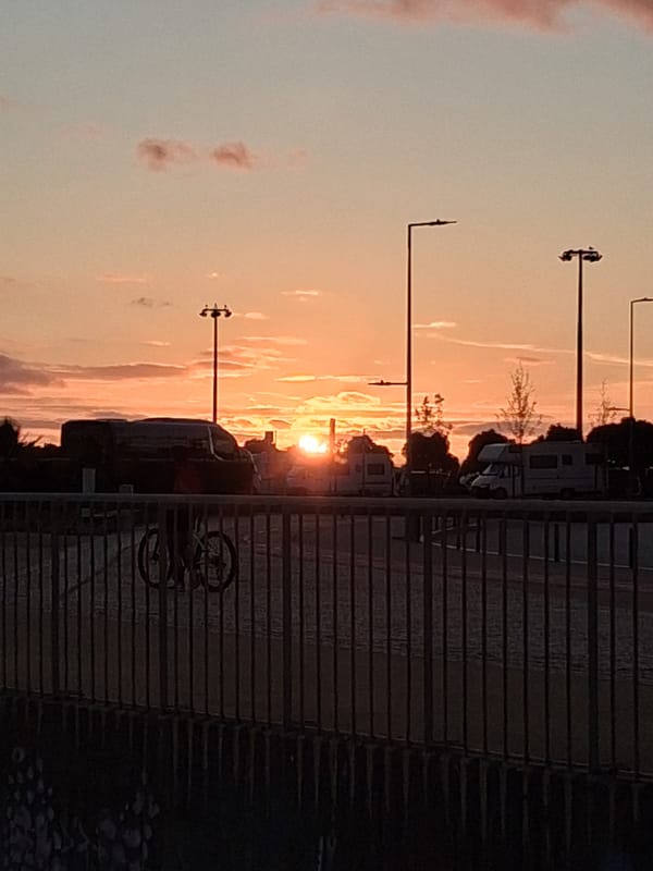 Sunset observed in Figueira da Foz, Portugal