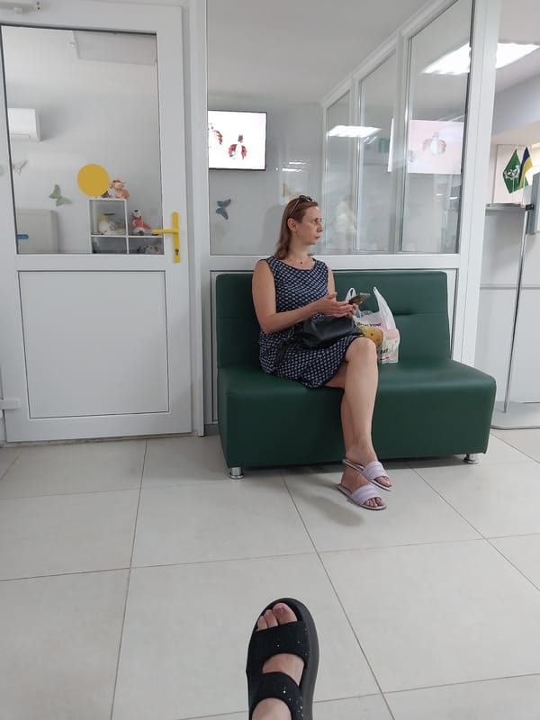 Morning at the Pension Fund office in Dnipro, Ukraine