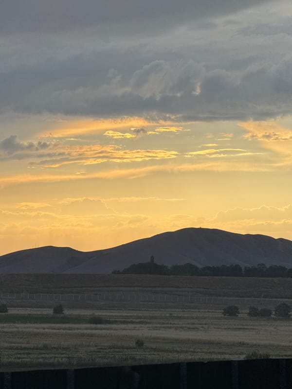 Mountain skies and valley views in Arashan, Kyrgyzstan