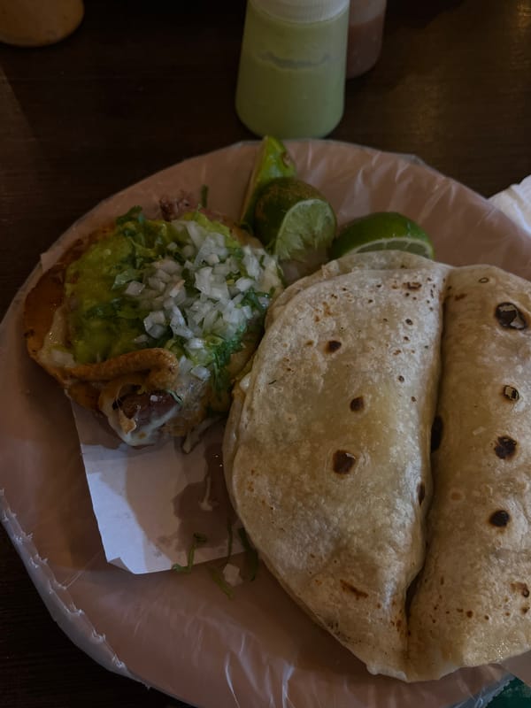 Traditional Mexican meal photographed in Tlaxcalancingo