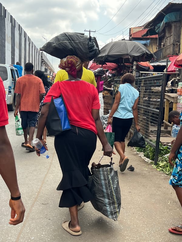 Morning market activity documented in Nkpor, Nigeria