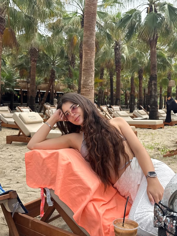 Beach day relaxation and selfies in Keramoti, Greece