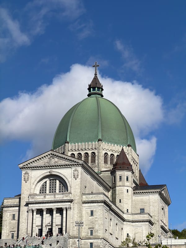 Evening visit documented at Montreal's Saint Joseph's Oratory basilica