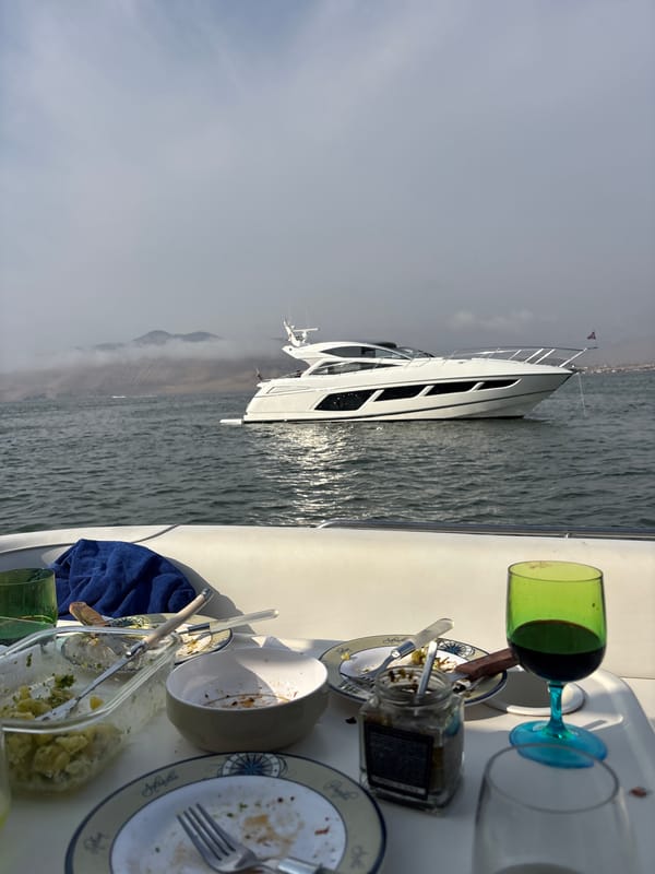 Evening yacht and sailing activity observed off Ancón coast