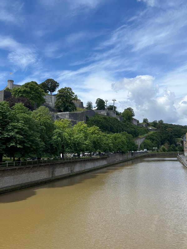Morning scenes captured across Namur's riverfront and historic sites