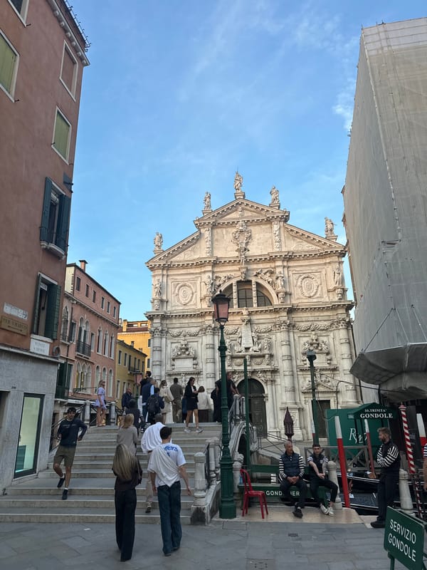 Venice church facade documented by witness near Santa Maria