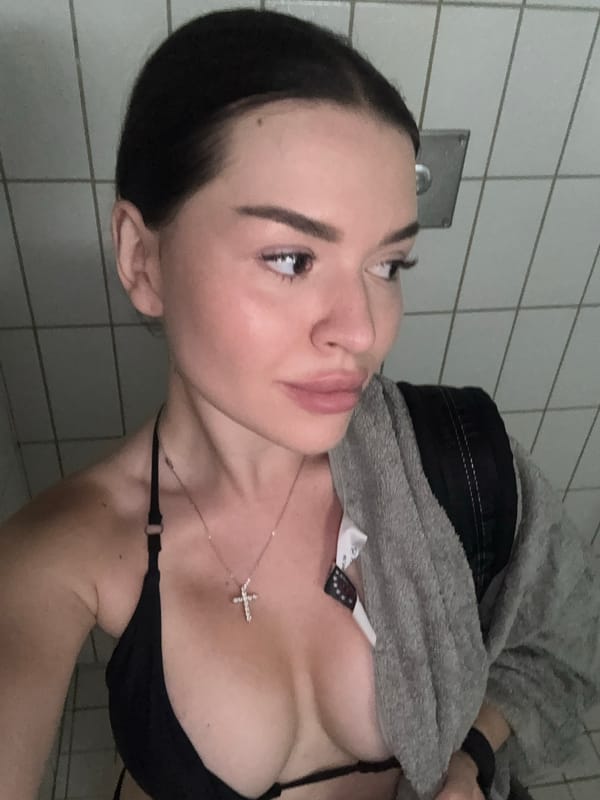Locker room selfie series, Prague pool or gym
