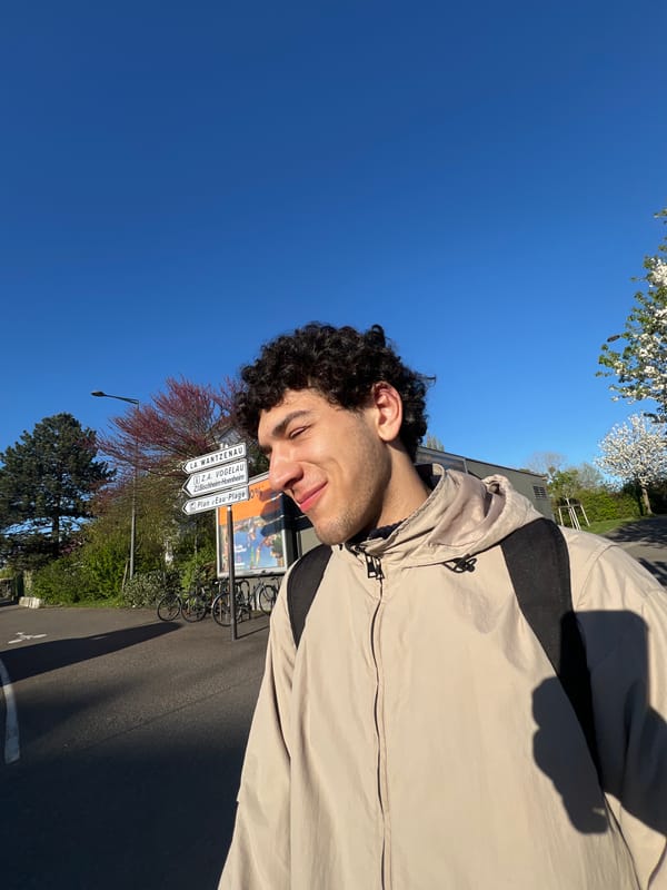 Young man takes selfie on Strasbourg street