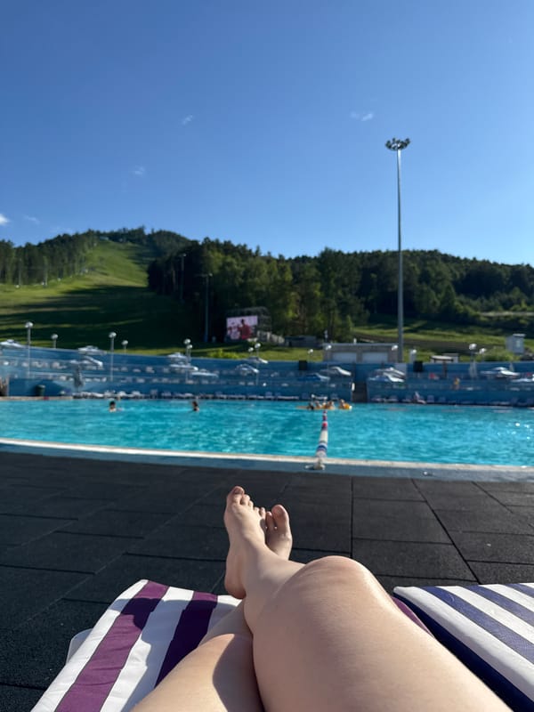 Lazy poolside afternoon at Bobrovy Log resort, Krasnoyarsk