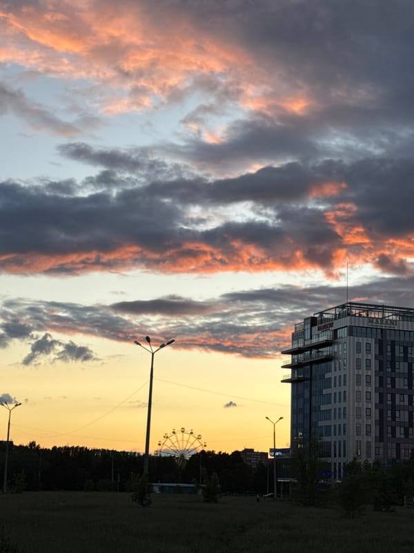 Evening memorial visits and sunset documentation across urban sites
