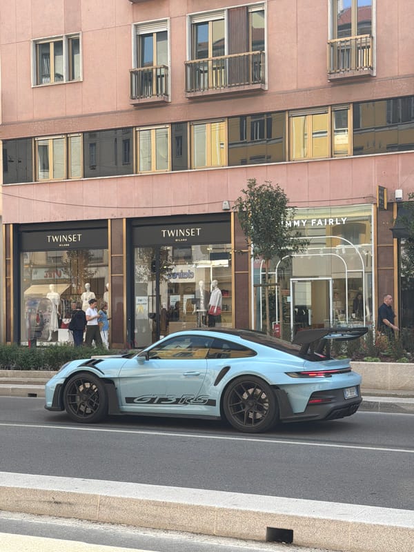 Porsche GT3RS spotted parked on Milan zebra crossing