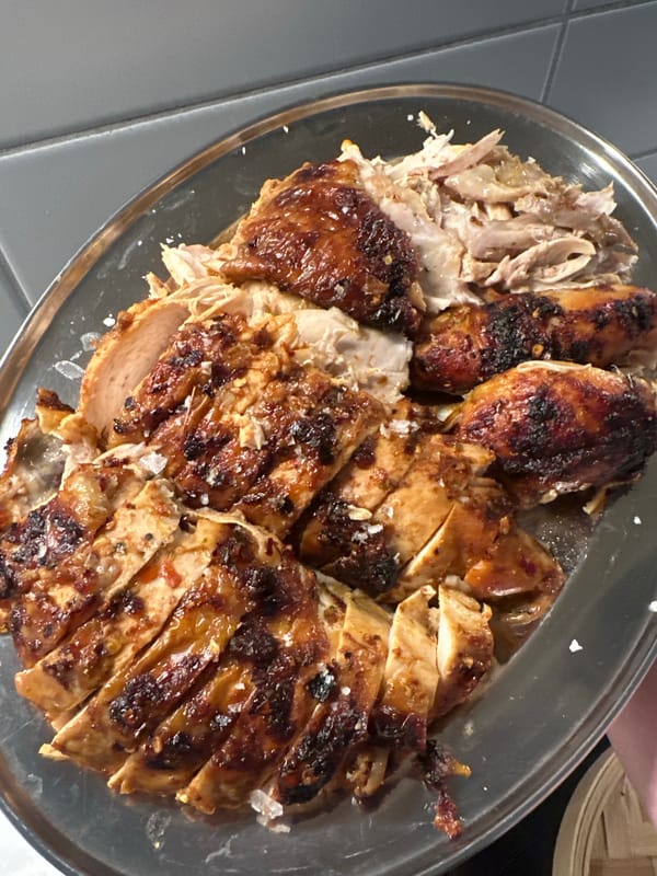 London resident documents complete chicken dinner preparation over 2.5 hours