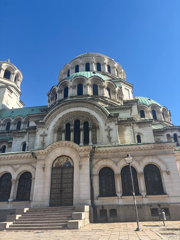 Morning photography session documents Sofia landmarks and cityscape views