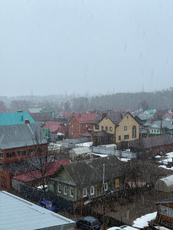 Spring weather transition from snow to rain observed in Chaikovsky